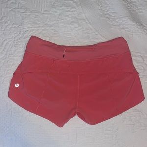 Lululemon Pink Speed-up Shorts 2.5”